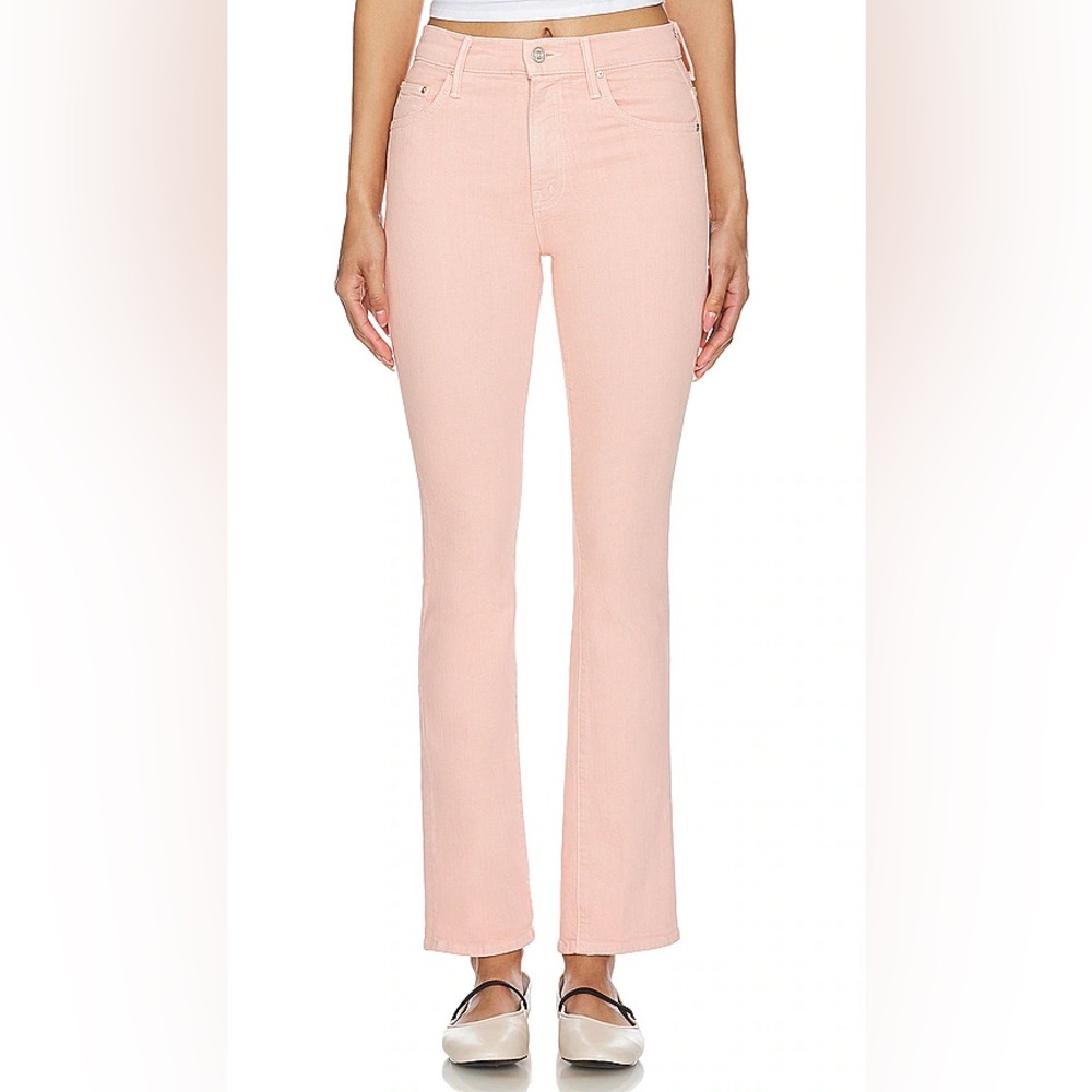 NWT MOTHER THE INSIDER HOVER Jean pink size 27 peach color - Picture 3 of 13